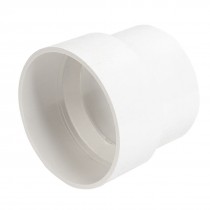 White PVC 125 x 110mm Inner Dia Straight Design Pipe Tube Connector