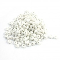 200 Pcs White Rubber Grommet Cable Wire Protection Gasket Ring 3mm x 7mm