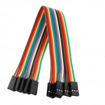 20cm 2.54mm F/F 3 Pin Solderless Colored Flexible Breadboard Jumper Wire 5 Pcs
