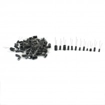 120Pcs 12 Values 0.1uF-1000uF Radial Lead DIP Electrolytic Capacitors