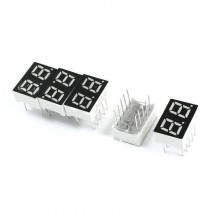 5pcs Common Cathode DIP 2-Digital Tube Display Red LED 10-Pin 15x10mm