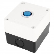 12V White Plastic Case Blue Signal Indicator Light Lamp Bulb w Box