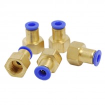 6mm Push in Quick Joint Air Pneumatic Connectors 5 Pcs