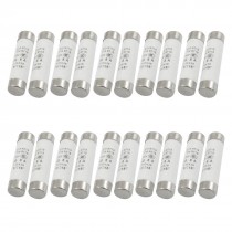 20 Pcs RO15 Series 500V 8A Cylinder Cap Ceramic Fast Blow Fuse Links 10x38mm
