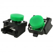 2 Pcs Momentary Tactile Push Button Switch Right Angle DIP 12 x 12mm x 8mm + Cap