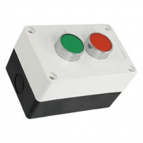 Momentary Action NO NC Contact Green Red Cap Push Button Station