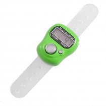 Green Mini Adjustable Band 5 Digit Display Golf Finger Counter Tally
