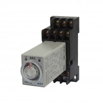 AC 220V H3Y-4 0-10S 4PDT 14 Pins Power on Time Delay Relay w Socket