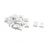 50 Pcs Plastic 3.5mm Dia Hole Transistor Heat Sink Cover Washer White