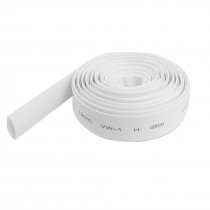 Ratio 2:1 9mm Dia White Polyolefin Heat Shrinkable Tube 4M Long