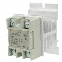 Heat Sink + Solid State Relay SSR 40A 80-250V AC / 75-480V AC