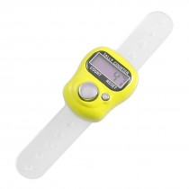 Yellow Plastic Case LCD Display Resettable Finger Counter