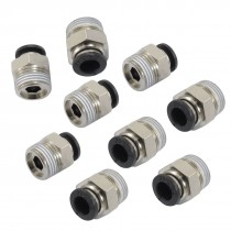 9 Pcs 3 8" PT Male Thread 8mm Push in Joint Pneumatic Connector Quick Fittings