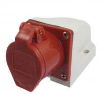 AC 380V-415V 16A 3P+E IEC309-2 Panel Mount Industrial Socket Yvakl