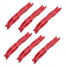 2M 6.6 Ft Long 5mm Diameter Red Polyolefin Sleeving Heat Shrinkable Tube 6 Pcs