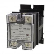 AC to AC Solid State Relay SSR 25A AC 90-280V/AC 24-480V + Heat Sink