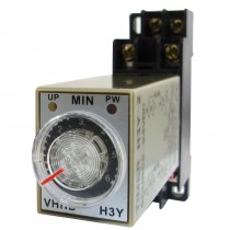 DC 24V 0-6 Minute 6m Timer Power On Delay Time Relay 8 Pin H3Y-2 w Socket