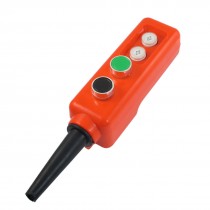 Hoist Black Green Cap 1NO 1NC Momentary Crane Pushbutton Switch 660V 10A