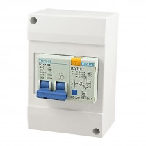 AC 400V 63A 2 Poles Miniature Earth Leakage Circuit Breaker w Case