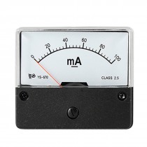 DC 0-100mA Rectangle Panel Mount Analog Meter Ammeter