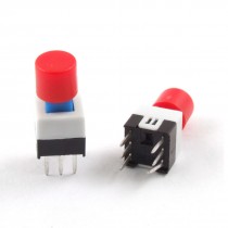 10 Pcs 7 x 7mm x 14mm Momentary Tact Tactile Push Button Switch Non Lock w Cap