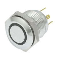 16mm Green Self-Return Metal Push Button Switch NO 