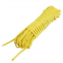 Ratio 2:1 2mm Dia Yellow Polyolefin Heat Shrinkable Tube 6M 19.7ft