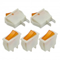 5 Pcs 2 Pin SPST On/Off Rocker Switch AC 15A 125V/250V