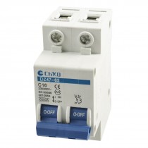 DIN Rail Mounted DZ47-63 AC 230/400V 16A 2 Pole MCB Mini Circuit Breaker
