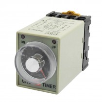 380VAC 8 Pin 0-10 Second Rail Mount AH3-3 Delay Timer Time Relay + Socket