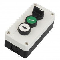 Momentary N/C N/O 2-Position Selector NO Green White Push Button Switch Station