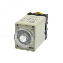 AC 110V 0-6 Second 8P Screw Resistive Load Delay Timer Time Relay w Base