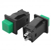 10 Pcs AC 125V/3A 250V/1A NO SPST Latching Green Cap Push Button Switch ON/OFF