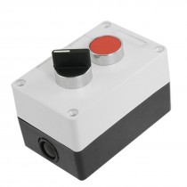AC 400V 10A Red Flat Cap Push Button on/off/on Rotary Switch Black White Station
