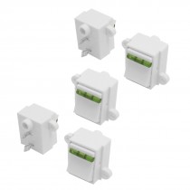 5 Pcs Green White 2 Pin SPST On/Off Rocker Switch AC 125V/13A 250V/10A