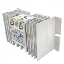Temprature Control Solid State Relay SSR 25A 80-280V DC 90-480V AC w Heat Sink