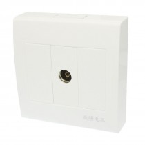 1 Gang Square TV Socket Flush Mounting Coaxial Outlet Wall Plate AC 250V