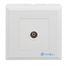 1 Gang Square Shaped TV Socket Flush Mounting Coaxial Outlet Wall Plate