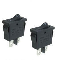 2 Pcs AC 250V/6A 125V/10A 2 Pins SPST On Off Rocker Switch