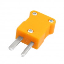 Orange Plastic Housing 2 Pins Male Thermocouple Plug K Type