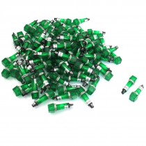 100 x 9.5mm Hole 2 Pins DC 12V Green Illuminated Pilot Signal Indicator Lamp