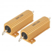 2 Pcs Screw Tabs Mounted Aluminum Resistors 5% 3.3 Ohm