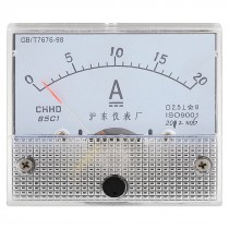 Screw Mounted DC 0-20A Current Testing Analog Ampere Panel Meter
