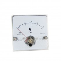 Fine Tuning Dial Analog Panel Meter Voltmeter AC 0-5V