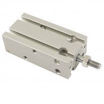 CDU10-10 10mm Bore Pneumatic Air Cylinder Silver Tone