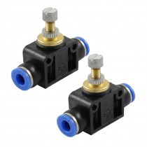 2 Pcs 6mm Tube Quick Connector Fitting Speed Controller