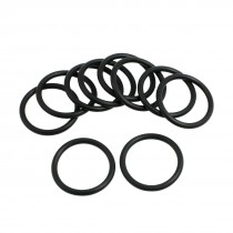 10 Pcs 22.4mm x 2.65mm Black Silicone O Rings Oil Seals Gaskets