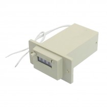 AC 220V CSK4-YKW 4 Digits 2 White Wired Electronmagnetic Counter Gray