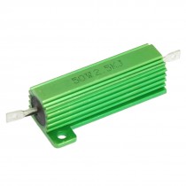 Green 50W 2.5KJ Ohm Aluminum Housing Wirewound Housed Resistor