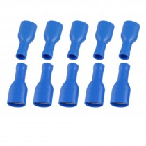 Blue Plastic Shell Female Spade Crimp Connectors 10 Pcs